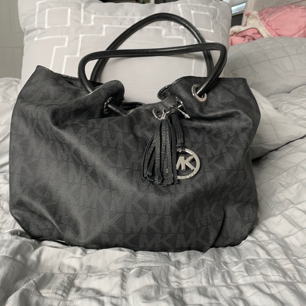 Michael Kors black logo shoulder bag.